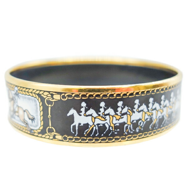 楽天市場】【中古】HERMES エルメス エマイユGM バングル ブラック