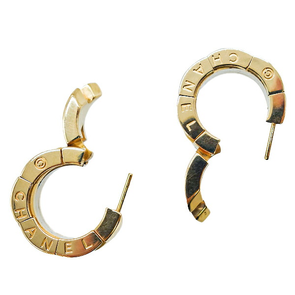 楽天市場】【中古】CHANEL シャネル マトラッセピアス K18YG イエロー