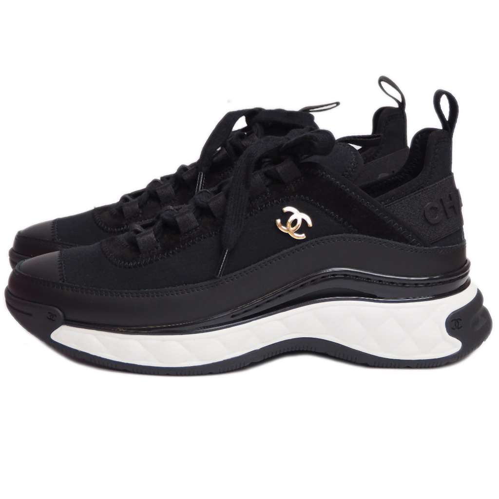 楽天市場】【新品】 シャネル CCマーク入りスニーカー レディース 黒
