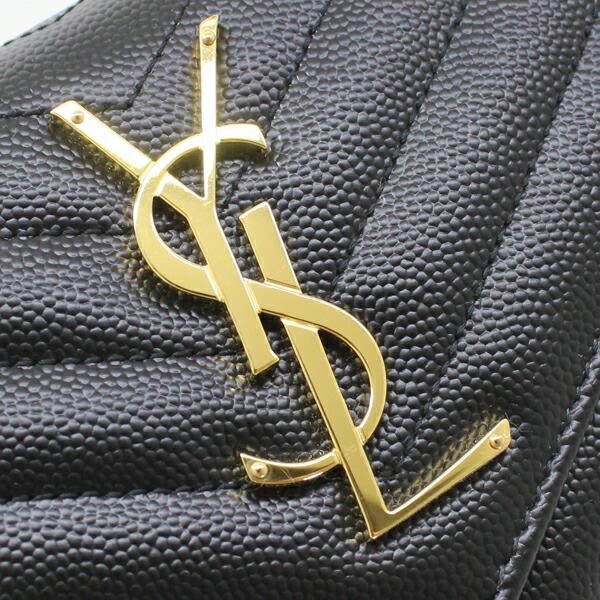 楽天市場】サンローラン YSL 二つ折り長財布 モノグラム カサンドラ
