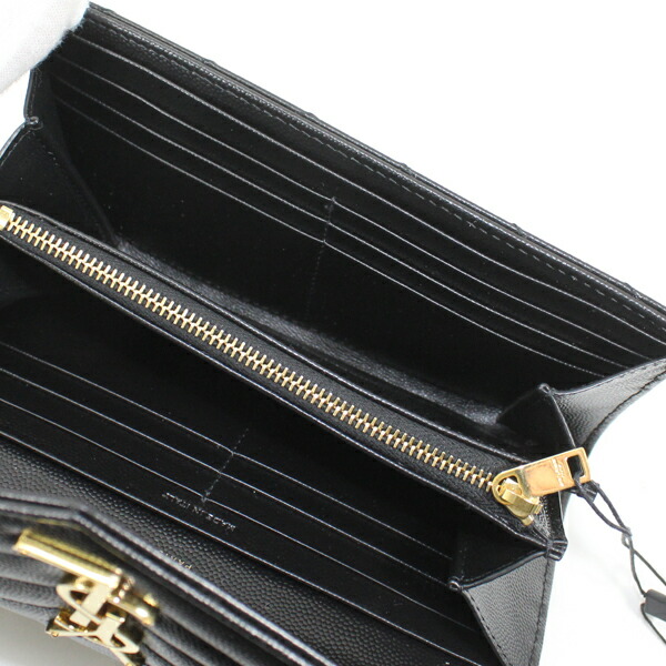 楽天市場】サンローラン YSL 二つ折り長財布 モノグラム カサンドラ