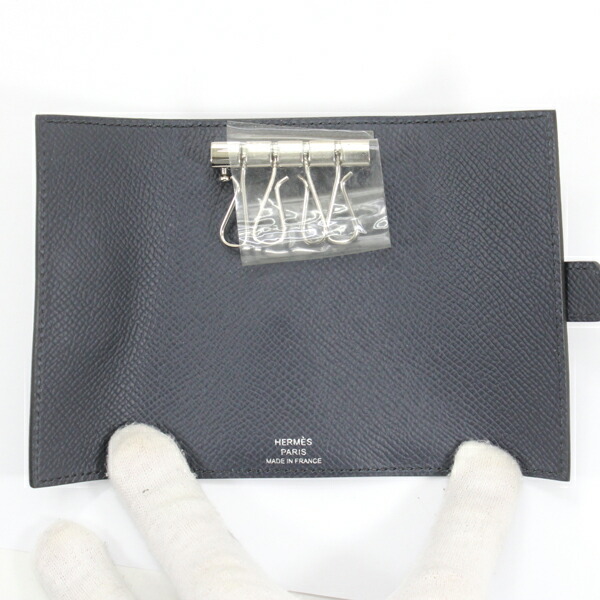 楽天市場】エルメス キーケース 4連 ベアン 紺 ブルーニュイ ネイビー