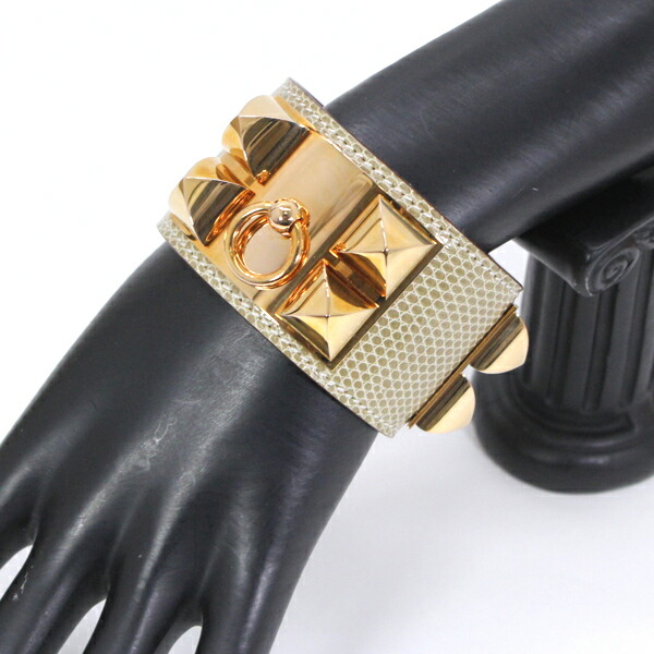 楽天市場】エルメス コリエドシアン ブレスレット バングル リザード