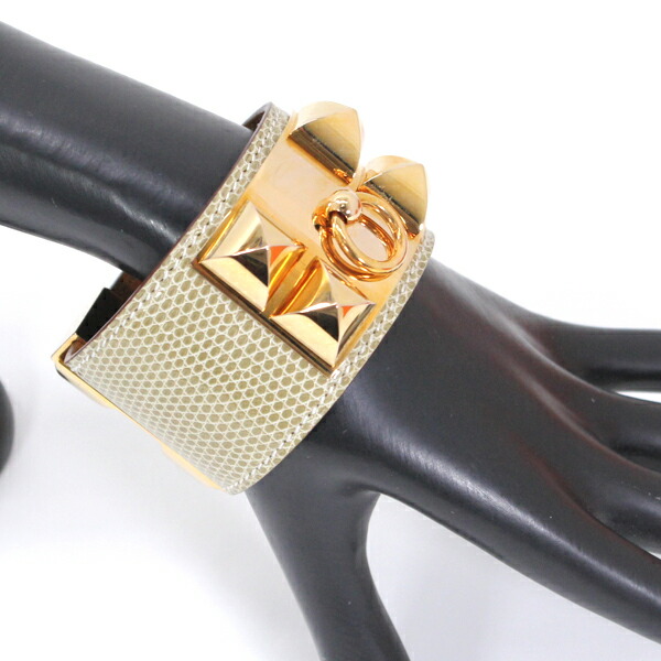 楽天市場】エルメス コリエドシアン ブレスレット バングル リザード