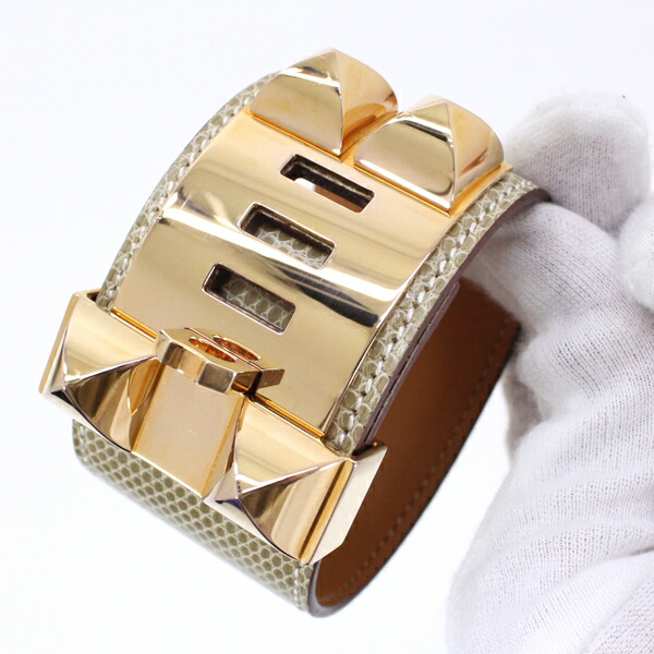 楽天市場】エルメス コリエドシアン ブレスレット バングル リザード