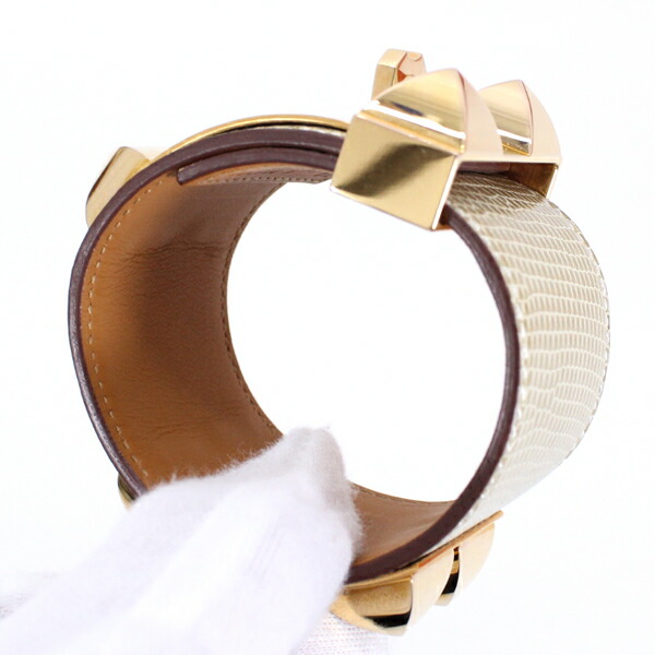 楽天市場】エルメス コリエドシアン ブレスレット バングル リザード