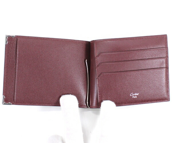 楽天市場】カルティエ マネークリップ付き 二つ折り財布 マストライン