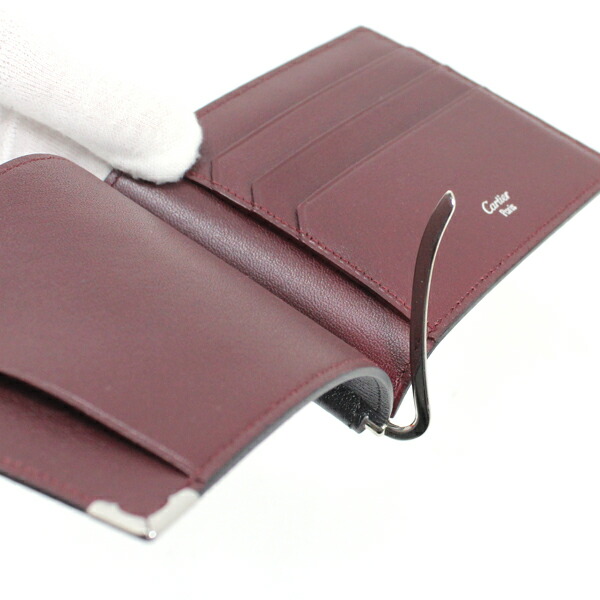 楽天市場】カルティエ マネークリップ付き 二つ折り財布 マストライン