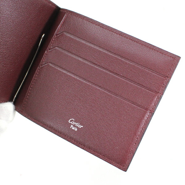 楽天市場】カルティエ マネークリップ付き 二つ折り財布 マストライン