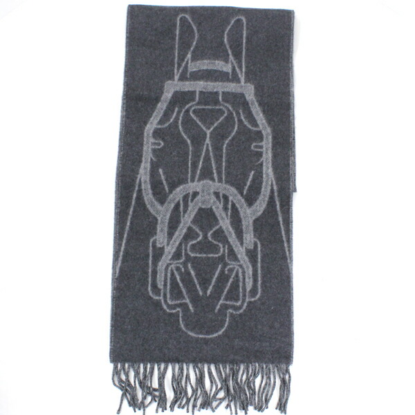 楽天市場】エルメス マフラー テット・ア・テット・エケストル グレー