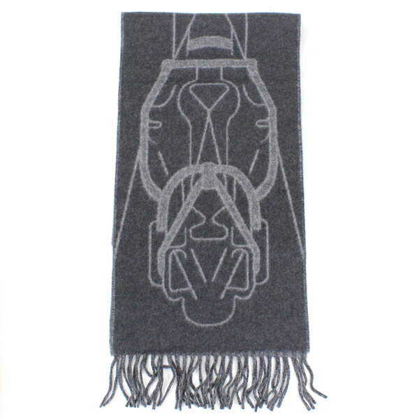 楽天市場】エルメス マフラー テット・ア・テット・エケストル グレー