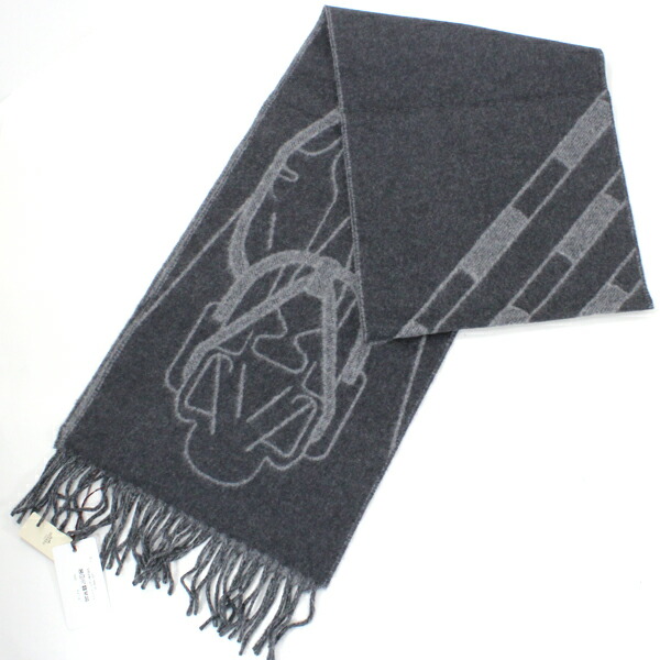 楽天市場】エルメス マフラー テット・ア・テット・エケストル グレー