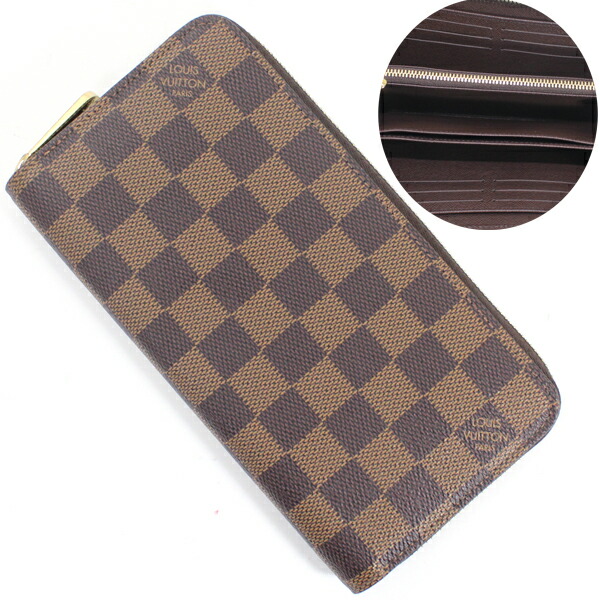楽天市場】ルイヴィトン ラウンドファスナー長財布 ダミエ 茶 ブラウン