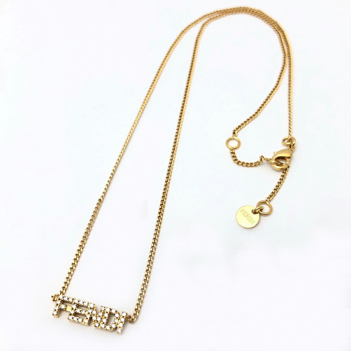 楽天市場】【中古】 フェンディ ロゴ ネックレス グラフィ ジルコン