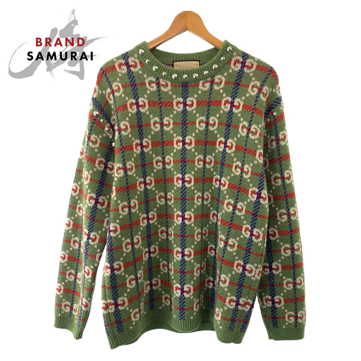 楽天市場】超美品 GUCCI グッチ ネック スタッズ GG総柄 サイズS