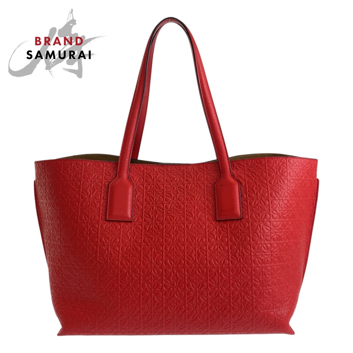 楽天市場】美品 LOEWE ロエベ リピートアナグラム レッド レザー