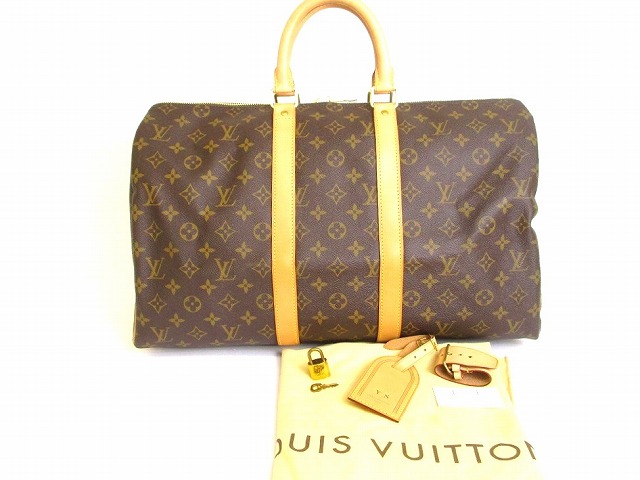 1円 本物◇1円ルイヴィトン/モノグラム/キーポル50/ボストンバッグ