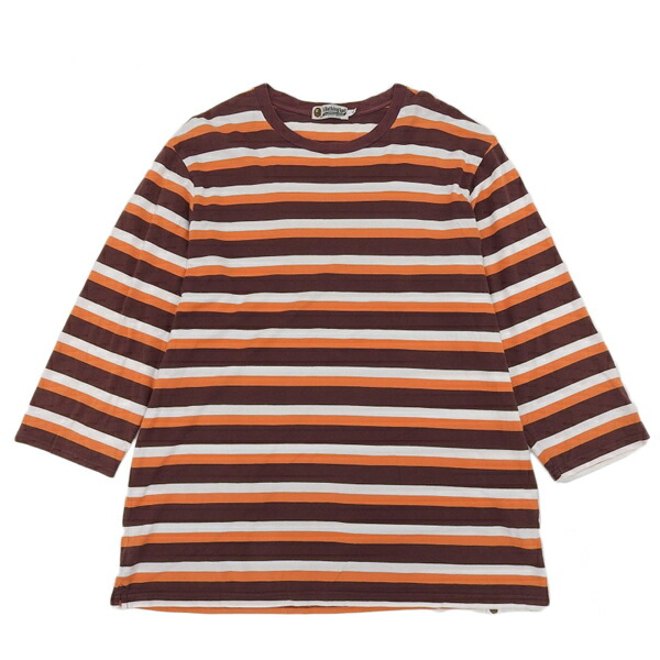 楽天市場】エイプ APE コットン100% ボーダー柄 長袖 カットソー