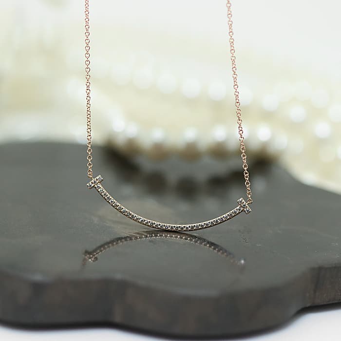 楽天市場】ティファニー ティファニーT スモール スマイル ペンダント