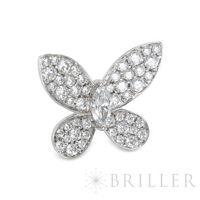楽天市場】グラフ パヴェ バタフライ ダイヤモンド スモール スタッド