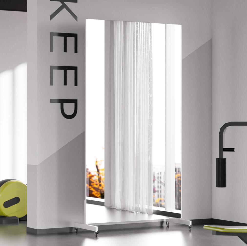 楽天市場】Brisafe 割れない鏡 スポーツミラー スタンドミラー 移動式