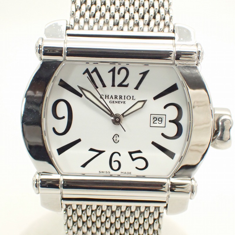 楽天市場】シャリオール【CHARRIOL】アクターメンズクォーツSS白文字盤