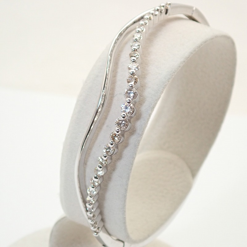 楽天市場】K18WGダイヤ1.01ctバングル内周16cm【中古】 : BestSelect