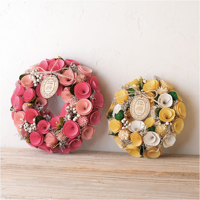 楽天市場】リース 玄関 Mサイズ 好評 ワンカラーリース ナチュラル