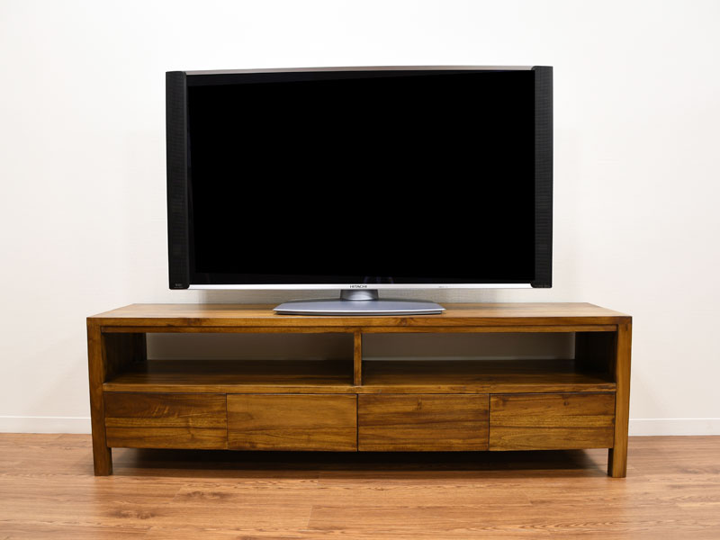 楽天市場】テレビボード チーク 無垢 幅150cm テレビ台 テレビスタンド