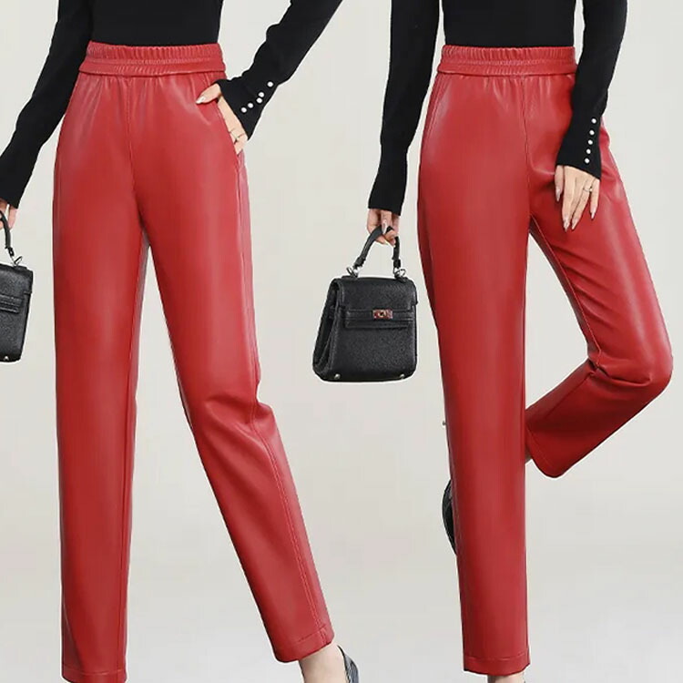 楽天市場】テーパードパンツ 合皮 レザー レディース レザーパンツ