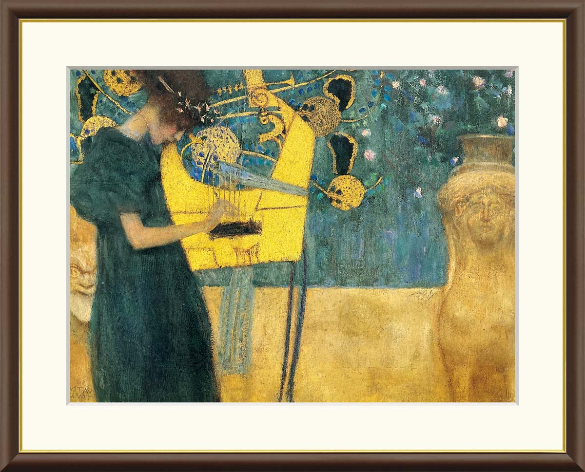 楽天市場】有名 画家 クリムト 「 音楽I 」 J1080 F6 52cm×42cm F4