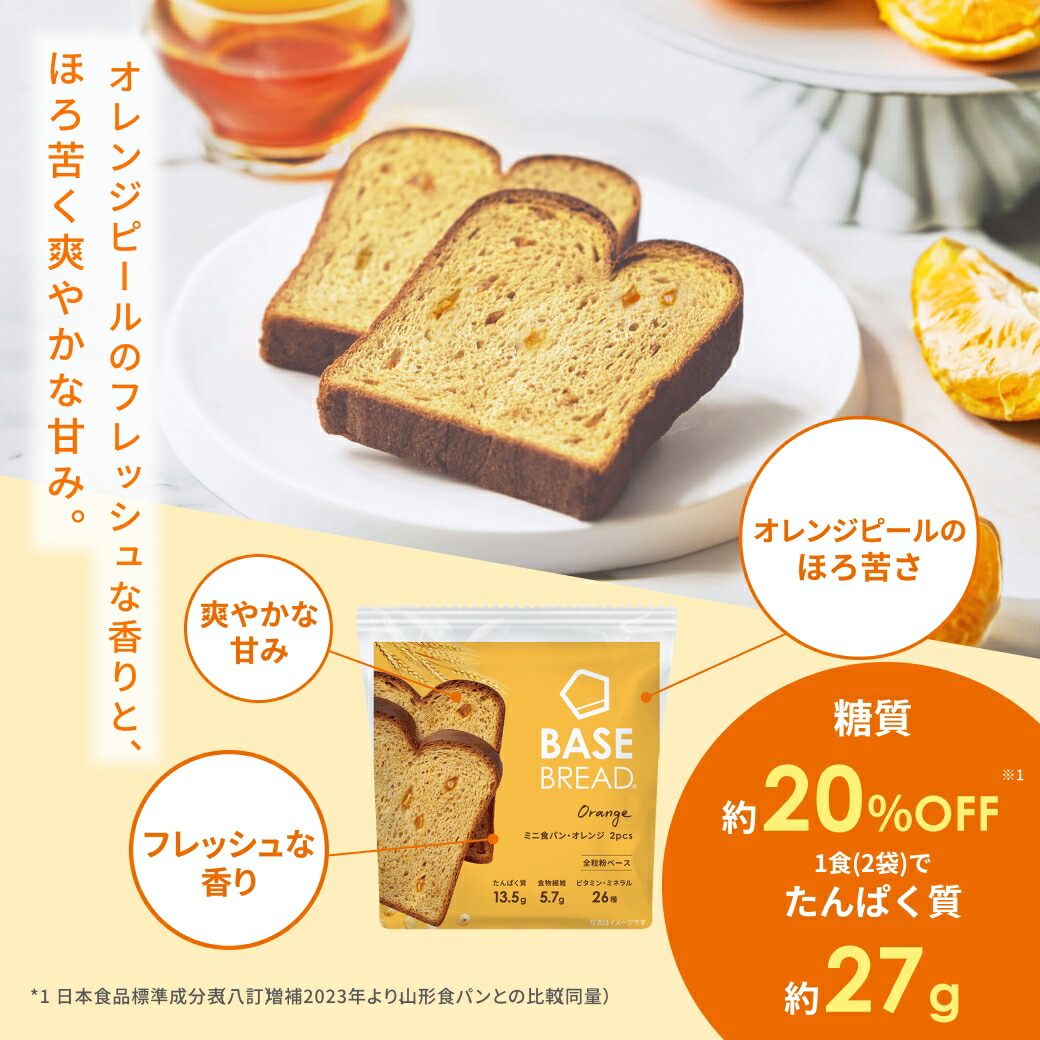 楽天市場】ベースブレッド ミニ食パンオレンジ 16袋 30袋 40袋 パン