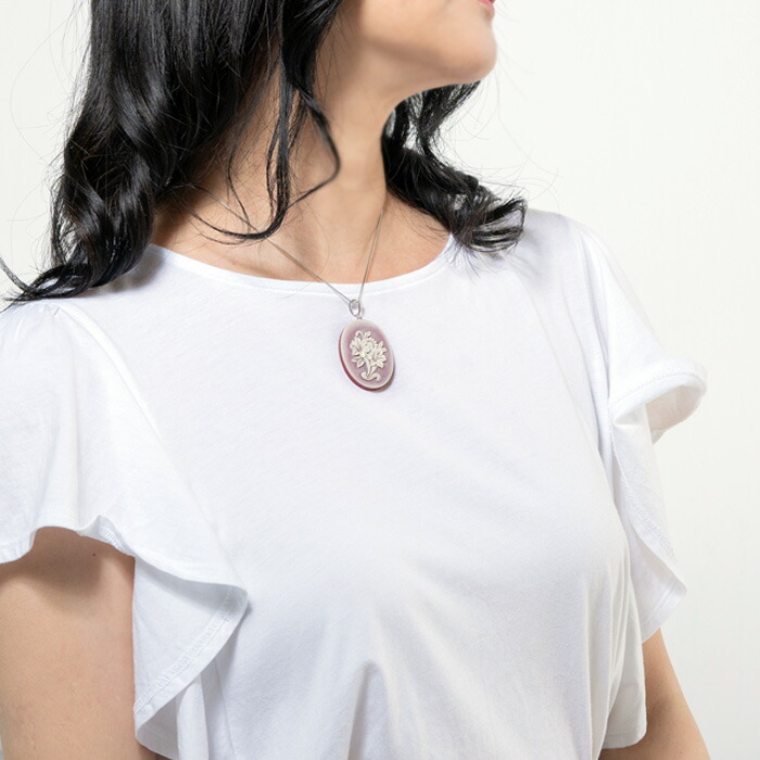 楽天市場】天然 メノウ カメオ ネックレス シルバー 瑪瑙 天然石