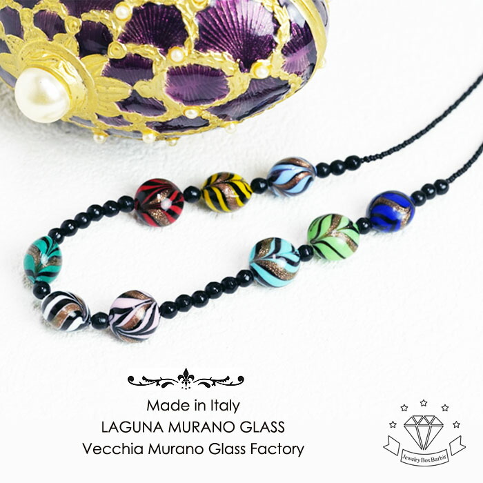 楽天市場】イタリア製 ベネチアングラス ネックレス ベネチアグラス