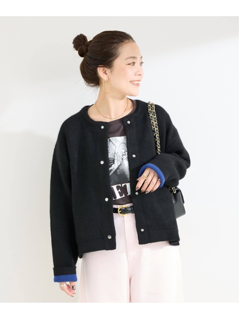 楽天市場】《追加3》2層スムース編みニットブルゾン B.C STOCK ベー