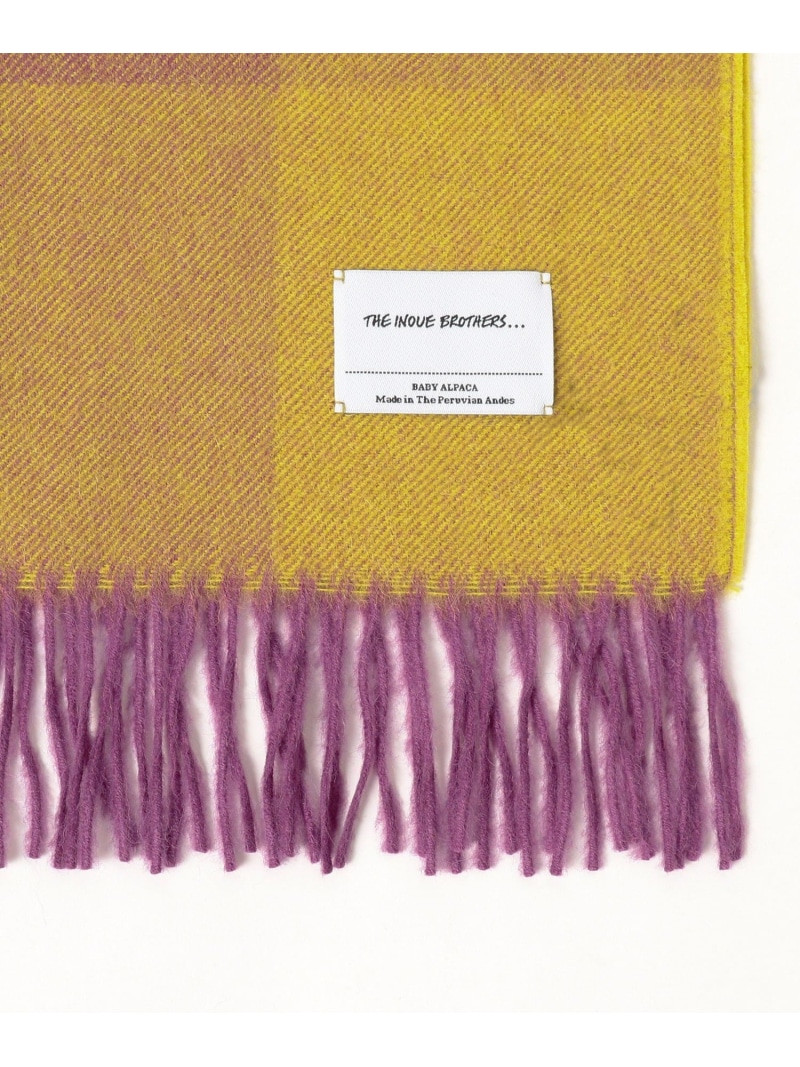 楽天市場】THE INOUE BROTHERS / アルパカ ブロックチェックマフラー