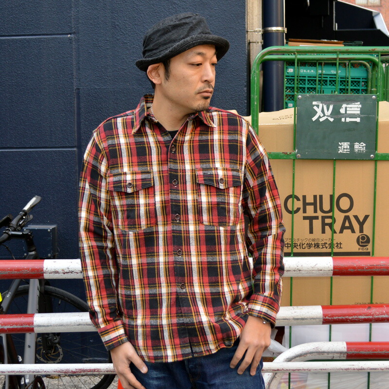 WAREHOUSE ウエアハウス(WAREHOUSE) ヘビーネルシャツ size36