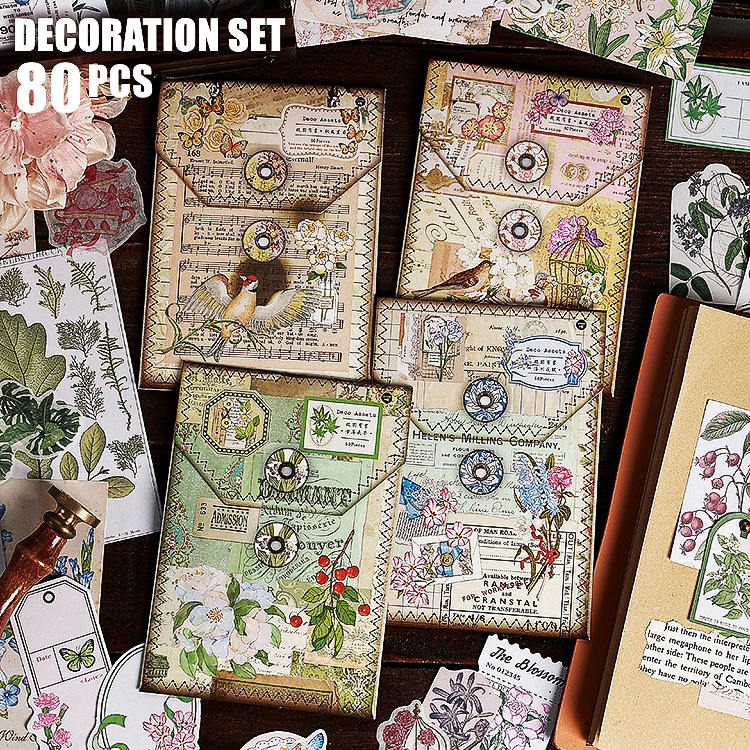 楽天市場】即日出荷 80枚 異素材 コラージュ素材セット 2種類素材