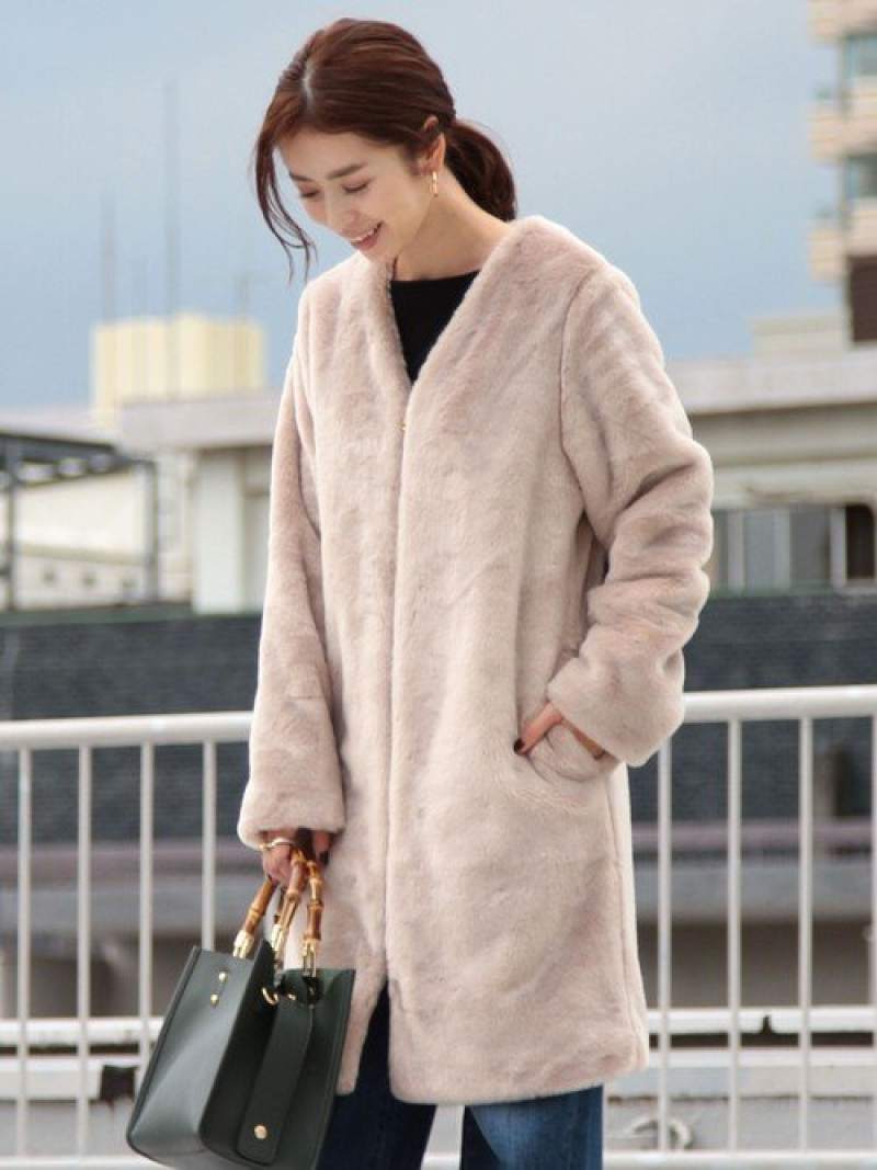 楽天市場】【SALE／60%OFF】BY∴ フェイクファーノーカラーコート