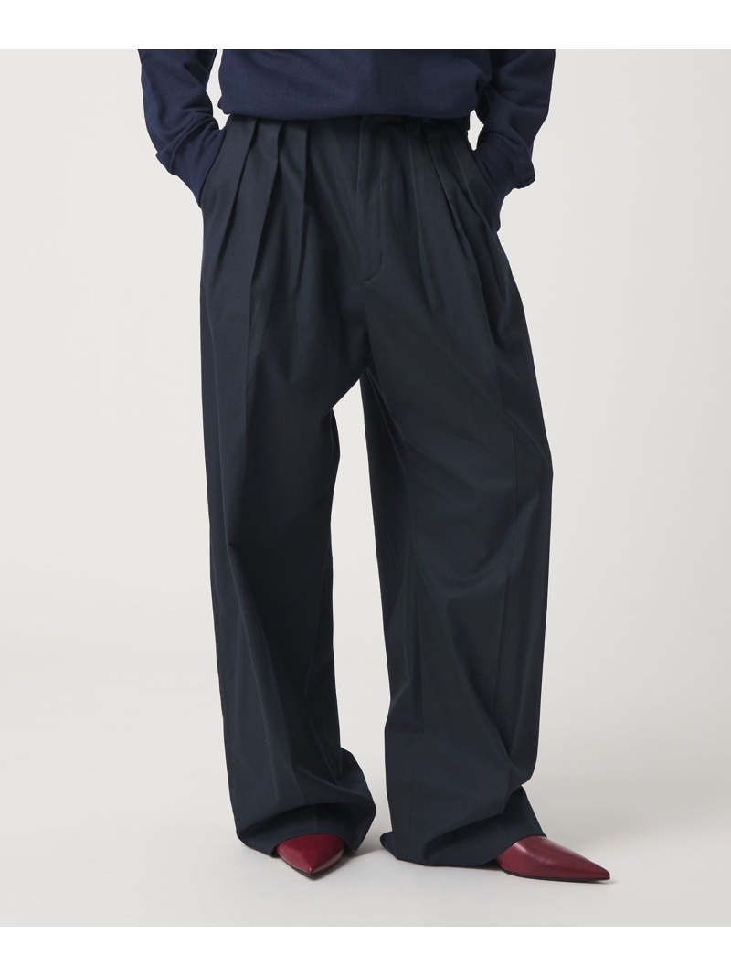 楽天市場】＜6(ROKU)＞タック パンツ ネイビー 6(ROKU) ビューティー