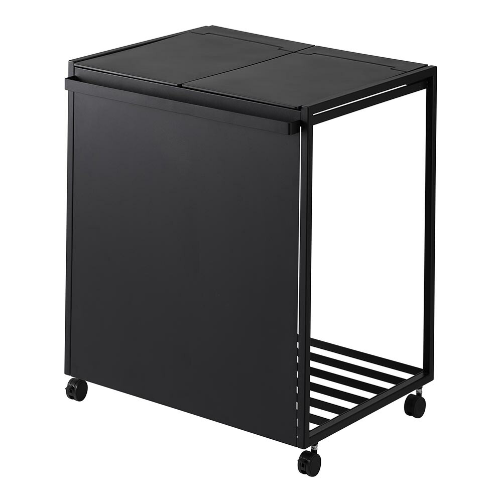 山崎実業 tower 蓋付き目隠し分別ダストワゴン 45L 2分別 (ゴミ箱