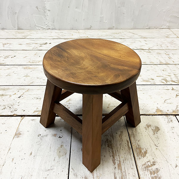 楽天市場】アンティーク ウッドスツール ミニスツール 椅子 丸椅子