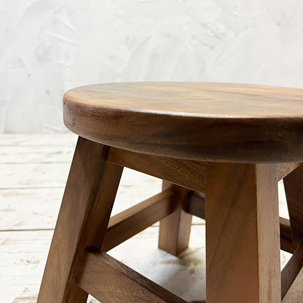 楽天市場】アンティーク ウッドスツール ミニスツール 椅子 丸椅子