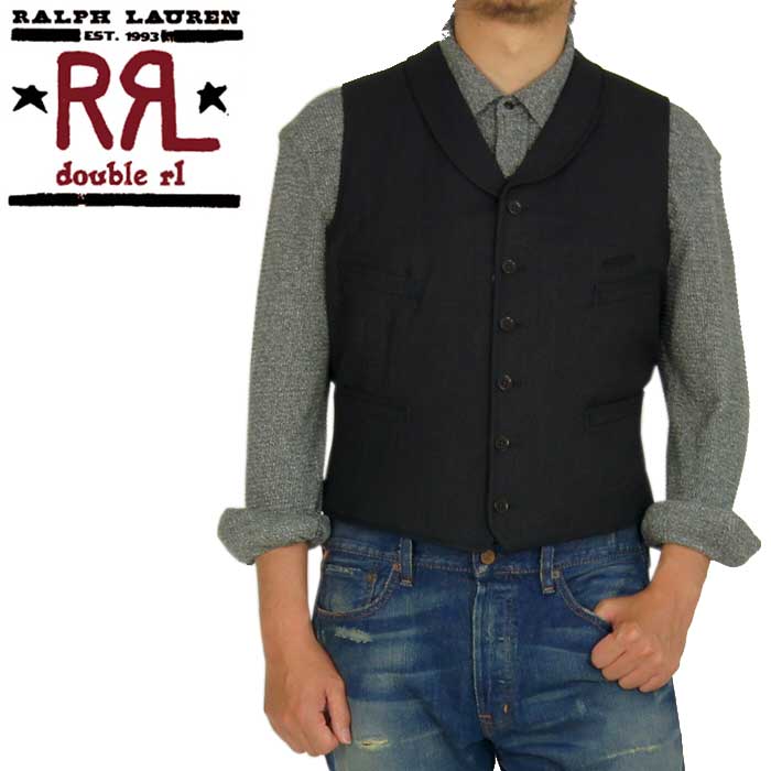 DOUBLE RL ストライプデニムベスト S/TP RRL ストライプベスト DOUBLE