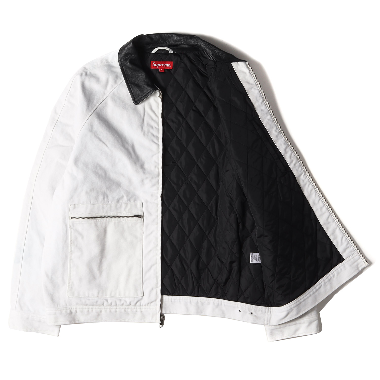 楽天市場】Supreme シュプリーム ジャケット 襟レザー キャンバス