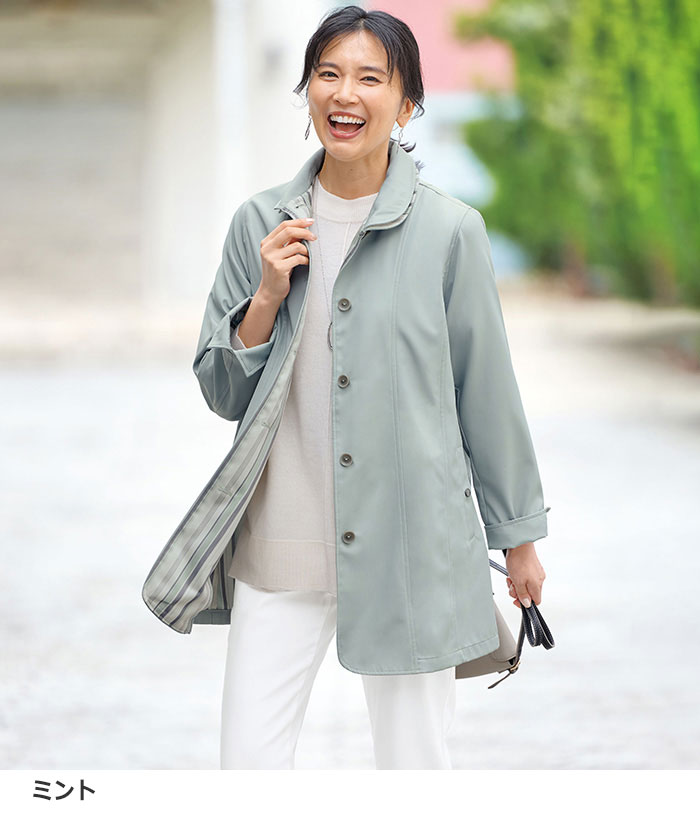 楽天市場】スプリングコート ショート ハーフコート レディース 花粉