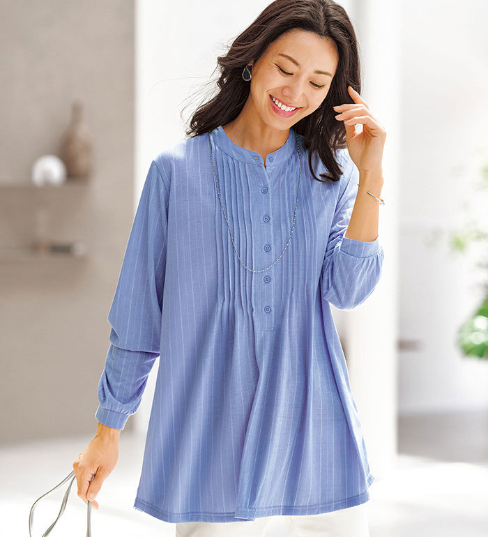 楽天市場】チュニック シワが目立ちにくい！ピンタック使いシャツ