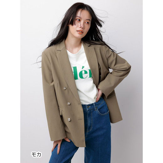 楽天市場】ジャケット 金ボタンダブルテーラードジャケット(M〜LL