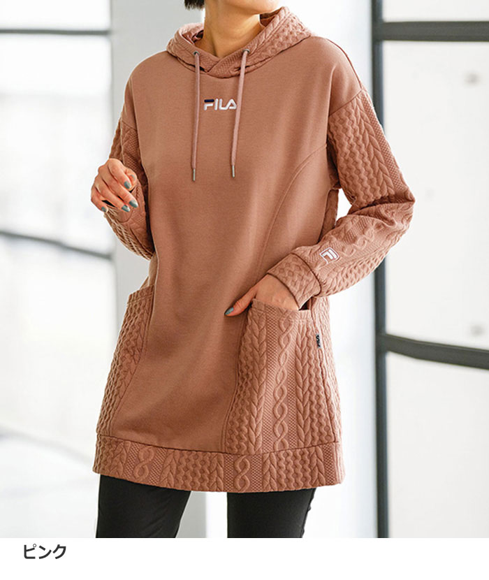 楽天市場】チュニック M L LL 3L 4L 5L ＜FILA＞ケーブル柄切替