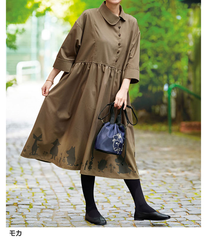 楽天市場】ワンピース M-L LL-3L 4L-5L 【MOOMIN】シルエット柄